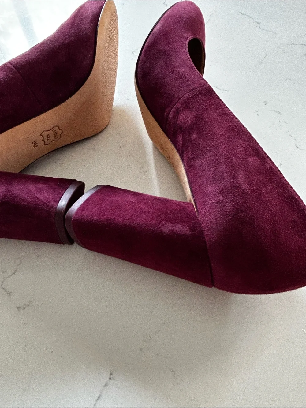 Tory Burch Elizabeth maroon heels/pumps size 9